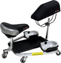 RAC-A-TAC Rolling Knee Pads with 3    Casters & Chest Support, Black  C Lightweight Aluminum Frame, Tool Tray Included