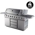 EuroGrille 8 Burner BBQ Outdoor Barbeque Gas Stainless Steel Kitchen