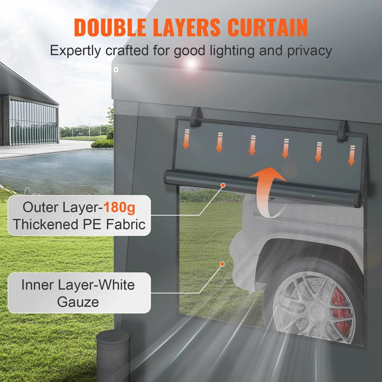 VEVOR Carport 10x20ft, Car Canopy Portable Garage
