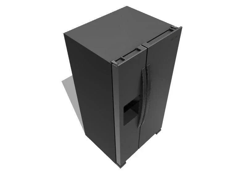 36-inch wide side-by-side refrigerator – 24 cubic feet stainless steel
