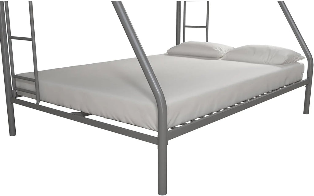 DHP Dusty Twin Over Full Metal Bunk Bed, Off White1 pcs