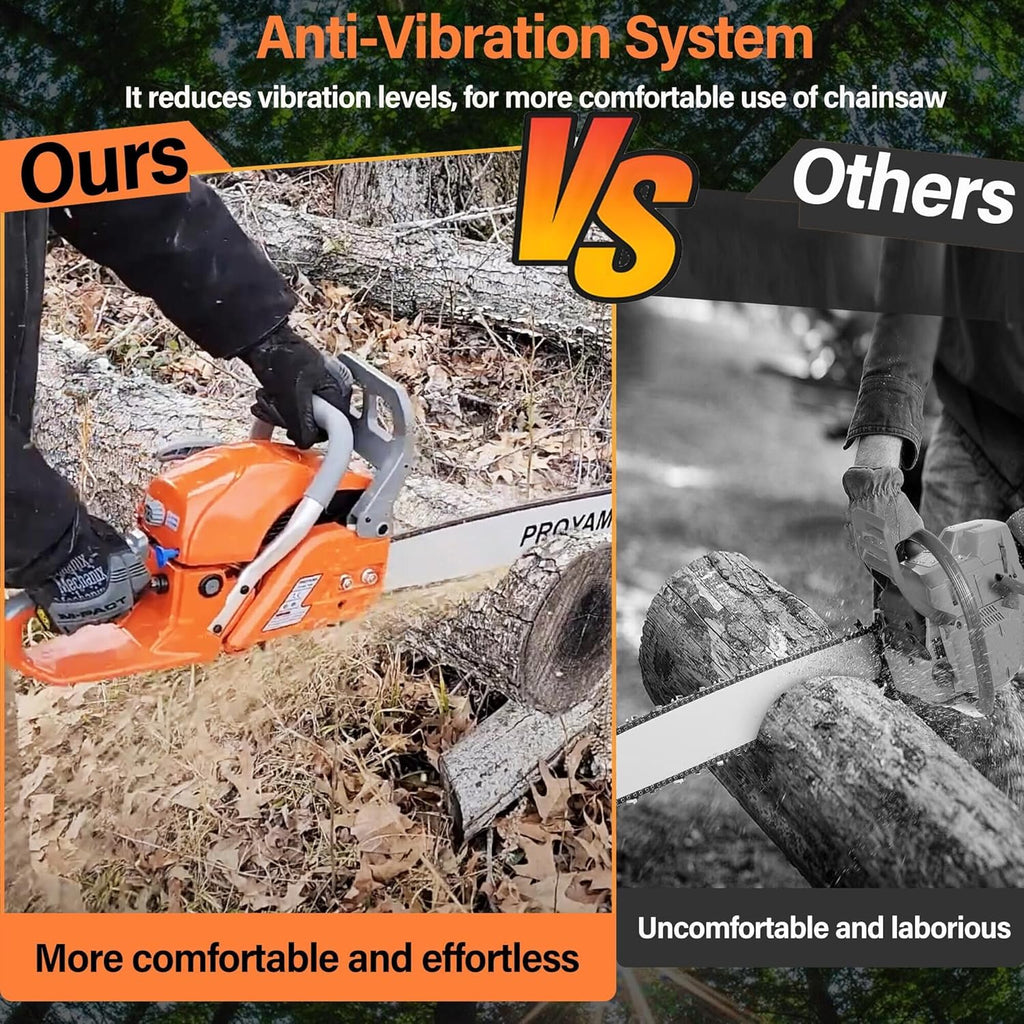 26CC 2-Cycle Top Handle Gas Powered Chainsaw 12 Inch Petrol Handheld Cordless Chain Saw for Tree Wood Cutting1 pcs
