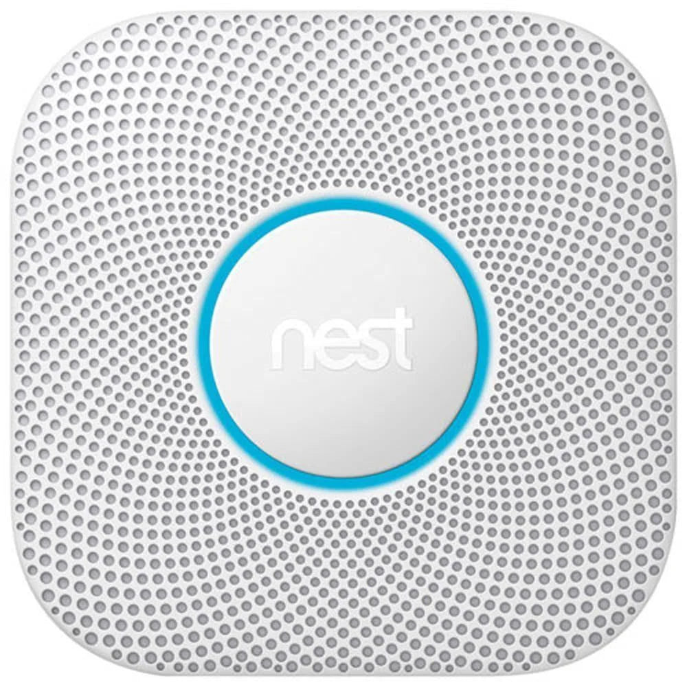 Google Nest Protect 2nd generation smoke and carbon monoxide detector with cable, voice alerts and smartphone notifications