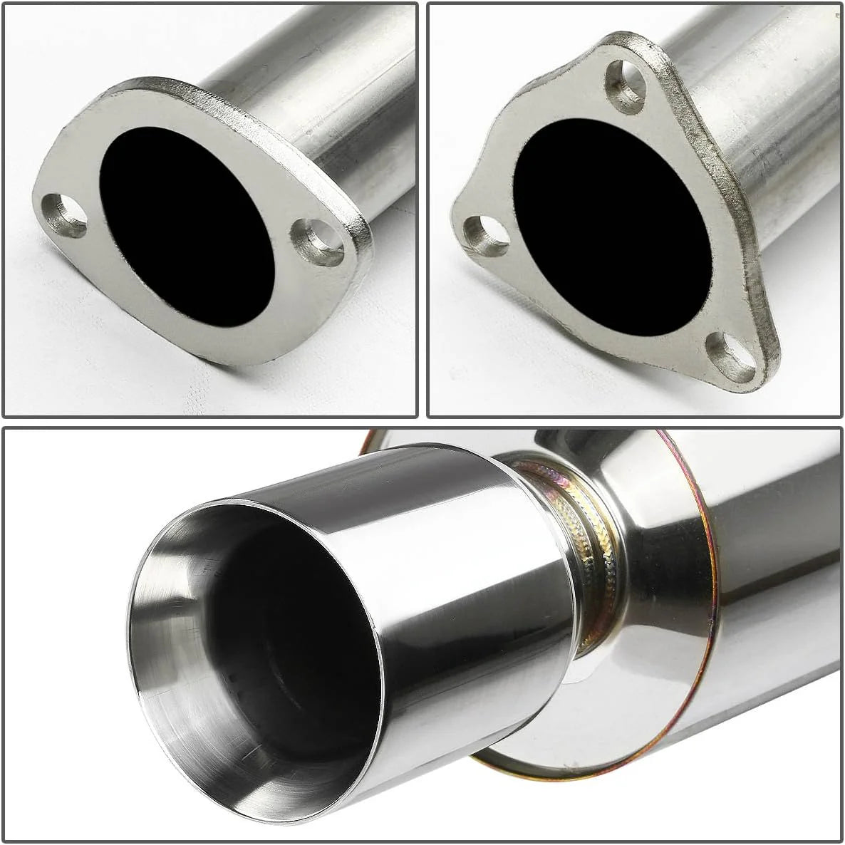 Stainless Steel Cat Back Exhaust System [Compatible with 92-00 Honda Civic Coupe/Sedan]1 pcs