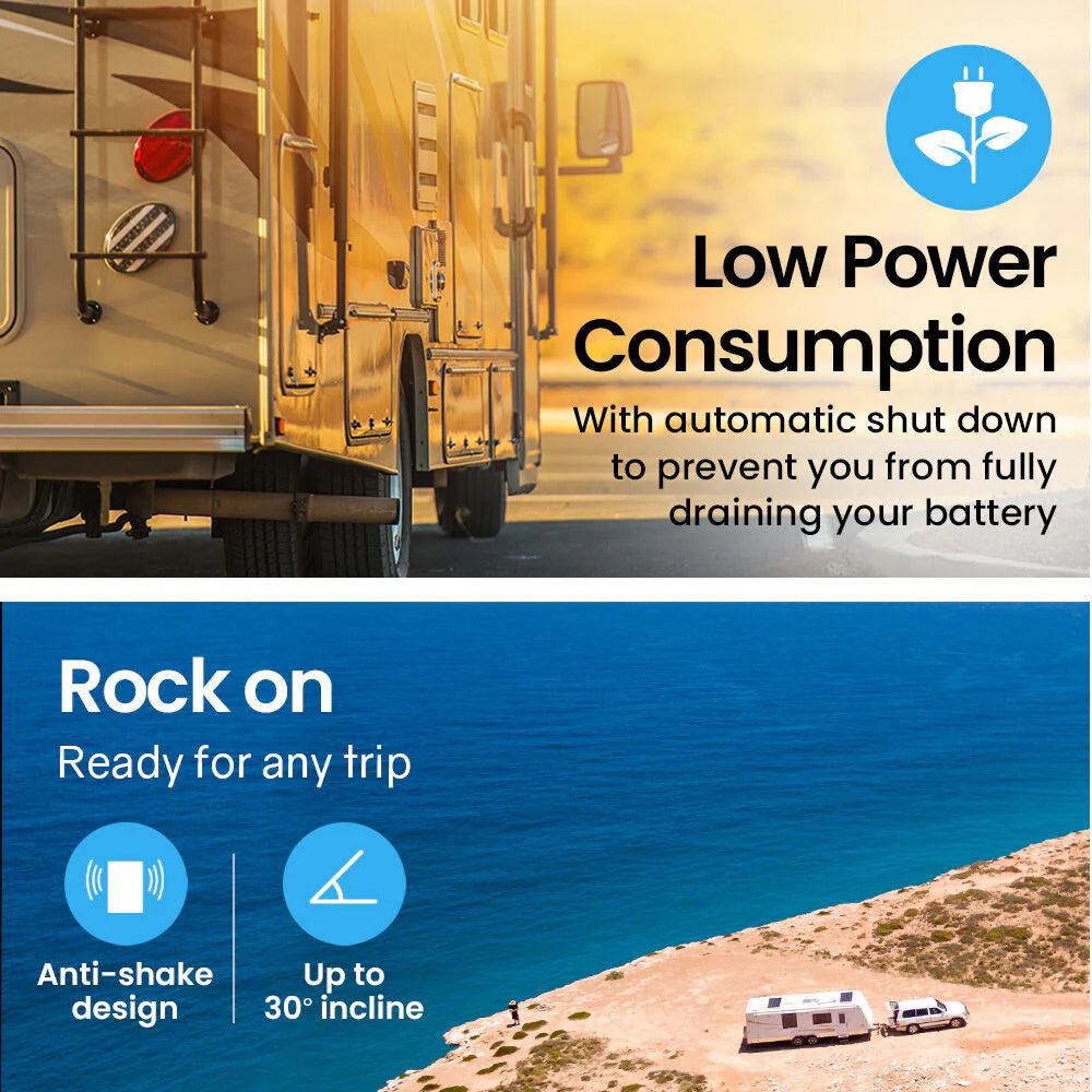 GECKO 142L Upright Portable Fridge / Freezer, 12V/24V/240V for Motorhome and Caravan, Silver