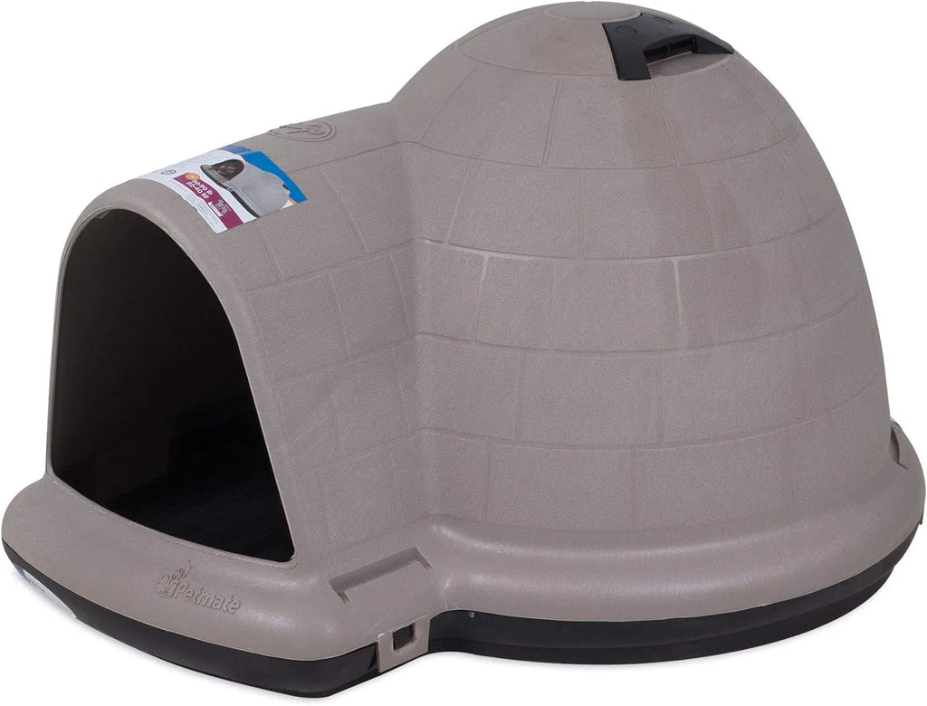 Petmate Indigo Dog House (Igloo Dog House, Made in USA with 90% Recycled Materials, All Weather Protection Pet Shelter) for XL Dogs  90 to 125 pounds, Made in USA