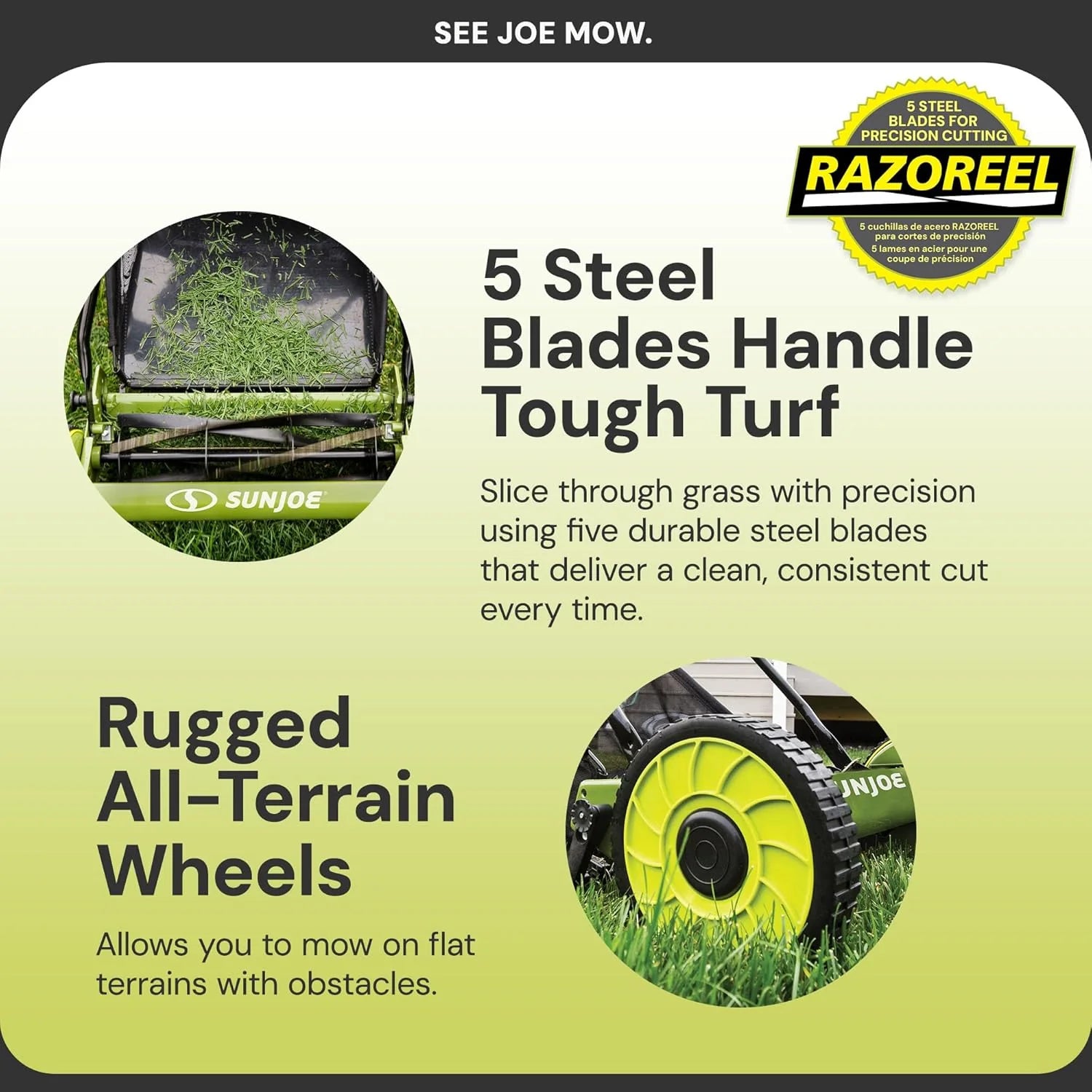 18-Inch Manual Reel Mower with Grass Catcher1 pcs