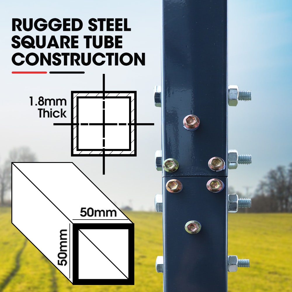 SHADE SHIELD Single Carport Shed 3.3 x 6 x 2.8m, Galvanised Steel Frame, Powder Coated Gable Roof, Shelter for Car Caravan Boat Tractor Agricultural