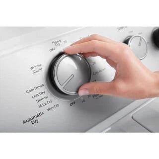 Whirlpool 7.0 cubic foot (approx. 198 liters) clothes dryer, AutoDry™ system, Wrinkle Shield™, white