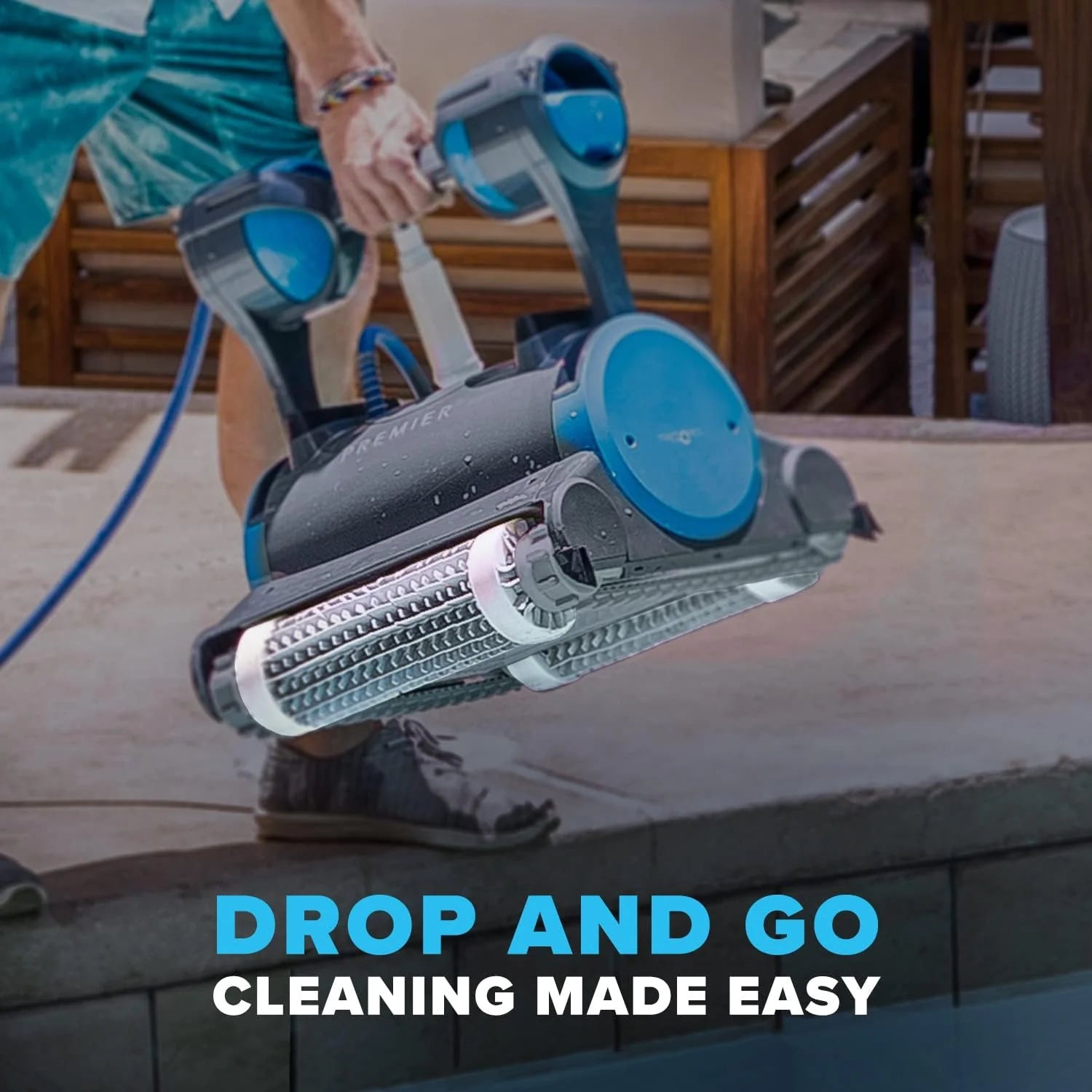 Premier Robotic Pool Cleaner (2025 Model) with Multimedia, Oversized Leaf Bag, Standard & Ultrafine Filters, Weekly Timer, Waterline Cleaning & More ?? for In-ground Swimming Pools up to 50ft