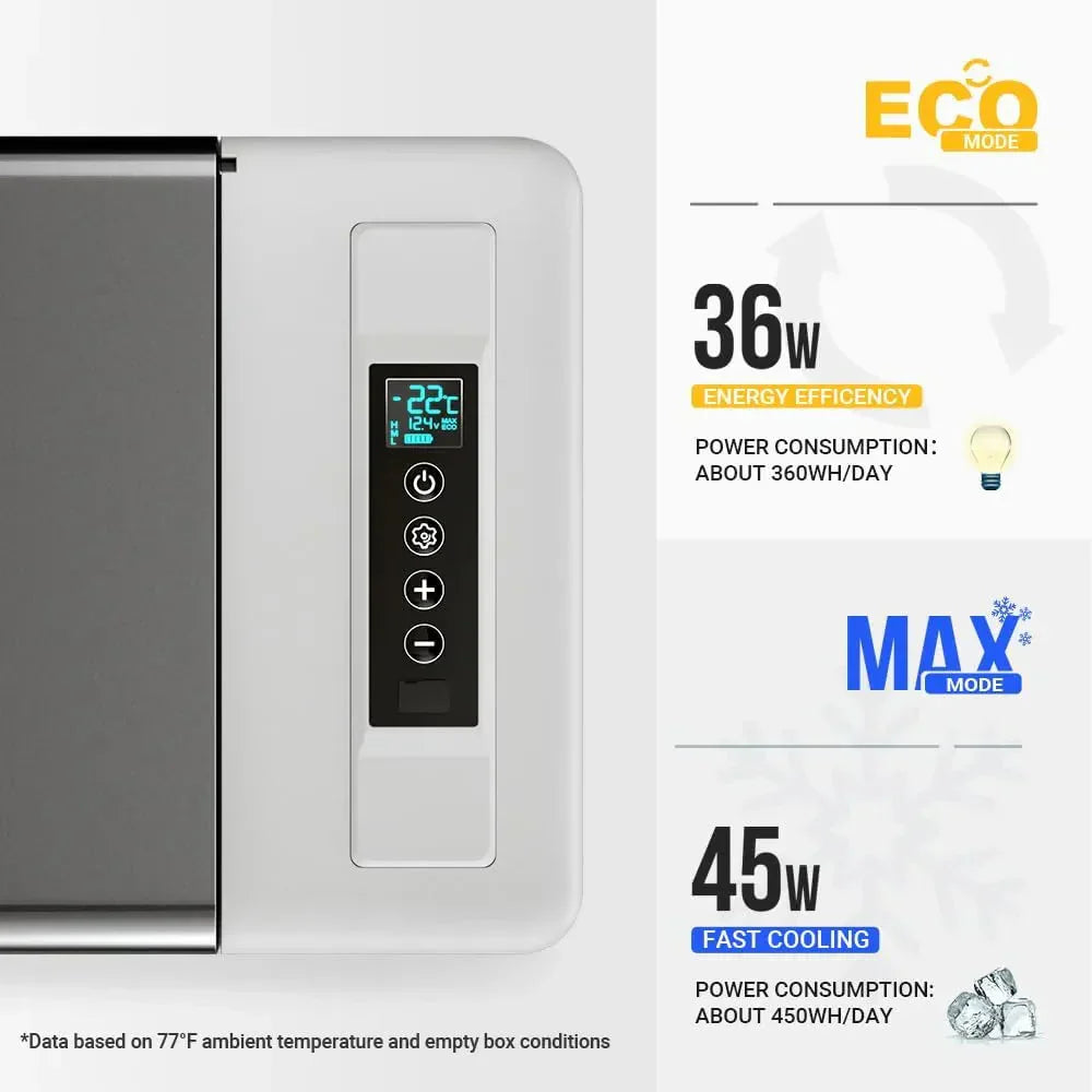 12 Volt Refrigerator 12V Car Fridge 23 Quart Portable Freezer Compressor Cooler 12/24V DC 110~240 Volt AC for Truck Van RV Camper SUV Travel Camping Road Trips Tailgating -7℉~50℉