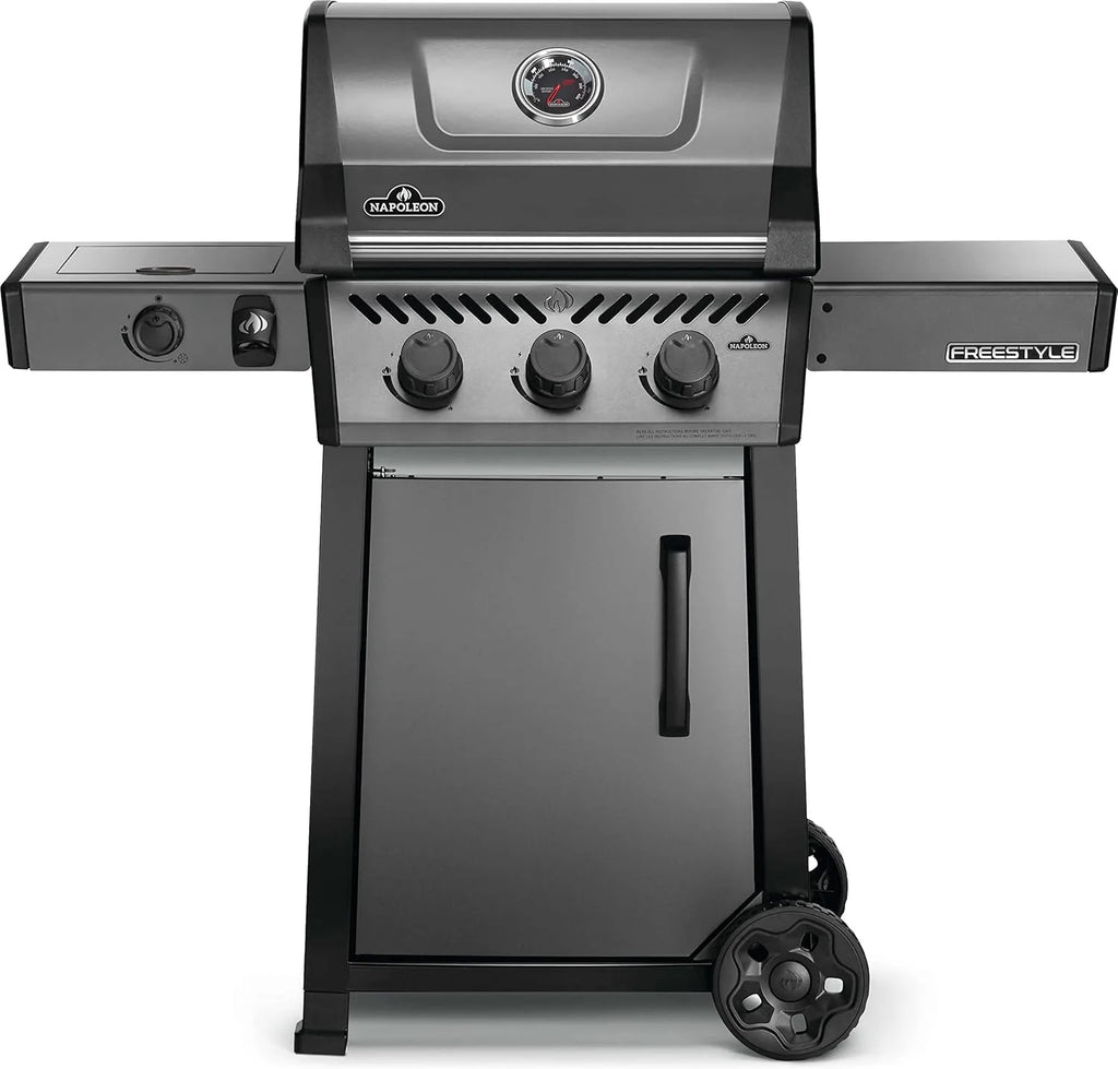 Graphite, Porcelain Enamel & Stainless, 3 Burner, Range Side Burner, Cast Iron Cooking Grids1 pcs