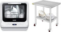 COMFEE' Portable Dishwasher Countertop with 5L Built-in Water Tank, No Hookup Needed, 6 Programs, 360�� Dual Spray, 192??High-Temp& Air-Dry Function, Mini Dishwasher for RVs, White
