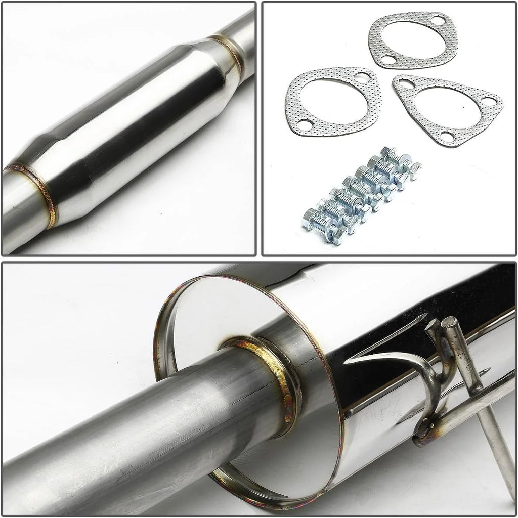 Stainless Steel Cat Back Exhaust System [Compatible with 92-00 Honda Civic Coupe/Sedan]1 pcs