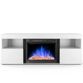 60'' Fireplace TV Stand Mantel Shelf Wooden Surround Fireplace Freestanding
