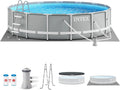 Frame Premium Above Ground Swimming Pool Set: 10ft x 30in – Includes 330 GPH Cartridge Filter Pump – SuperTough Puncture Resistant – Rust Resistant – 1185 Gallon Capacity1 pcs