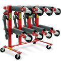T-REX 2360kg Set of 4 Vehicle Positioning Jacks with Rack Stand, Mechanical Ratcheting Foot Pedal Wheel Dolly For Auto Car Moving