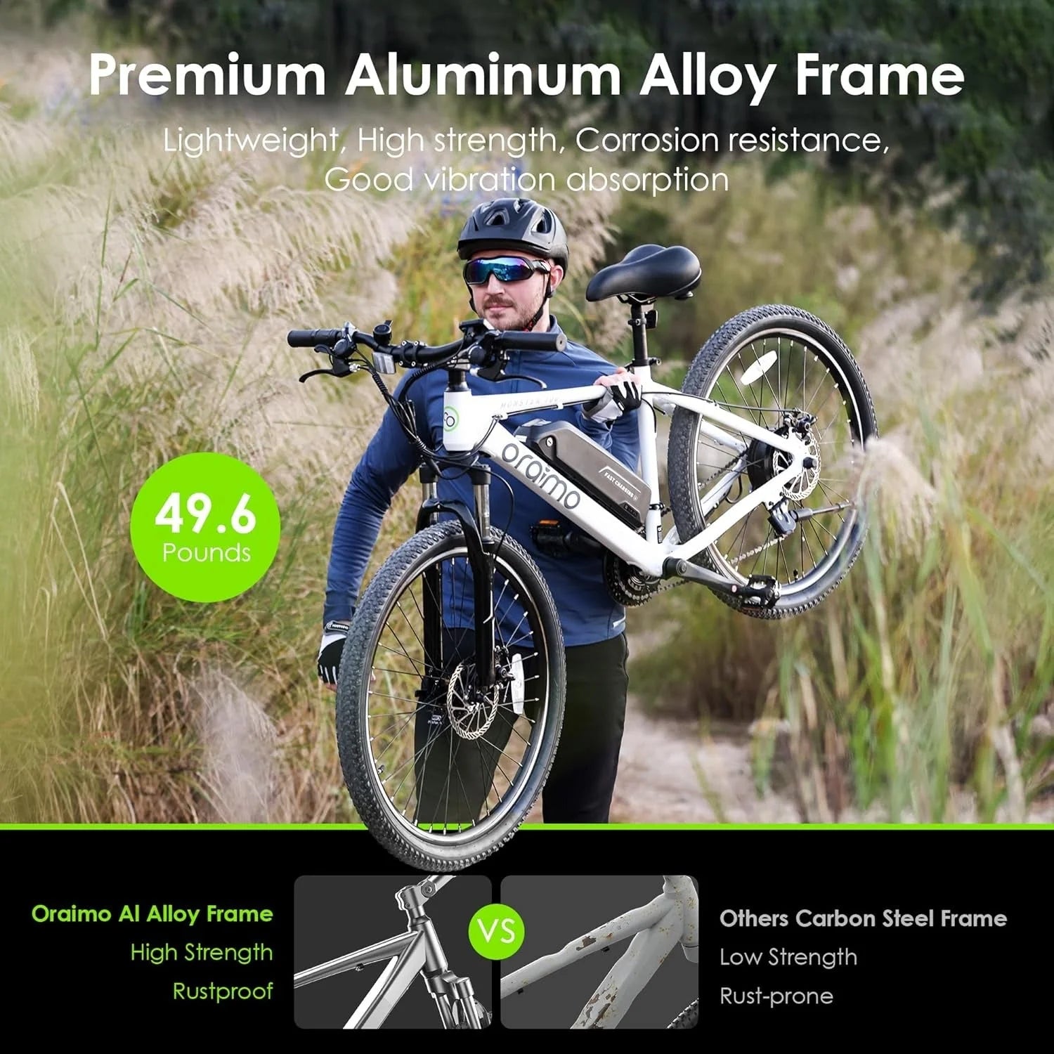 Adult Electric Bike, 350W BAFANG Motor (500W Peak), 4A 3H Fast Charging, 468Wh Li-Ion Battery, 21 Speed Gears, Air Saddle, 45 Miles 20 MPH 26" Mountain Bike Electric Bike, ANSI/CAN/UL2849 Compliant