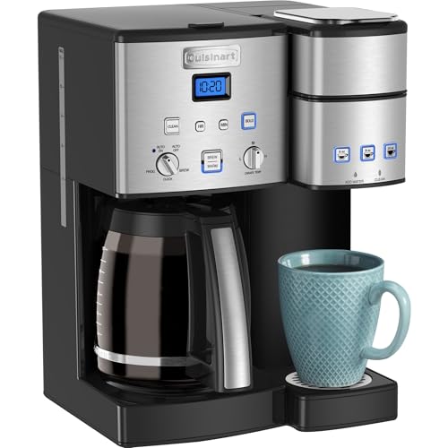 Cuisinart Single Serve   12 Cup Coffee Maker, Offers 3 Sizes: 6 Ounces, 8 Ounces and 10 Ounces, Stainless Steel, SS 15P1: Home &amp; Kitchen
