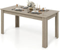 Dining Table for 6-8, Wood Rectangular Table, 63" L x 31.5" W x 30" H Large Farmhouse Center Table, Home Furniture Kitchen Table, Modern Dining Room Table, Supporting for 330LBS, Black1 pcs