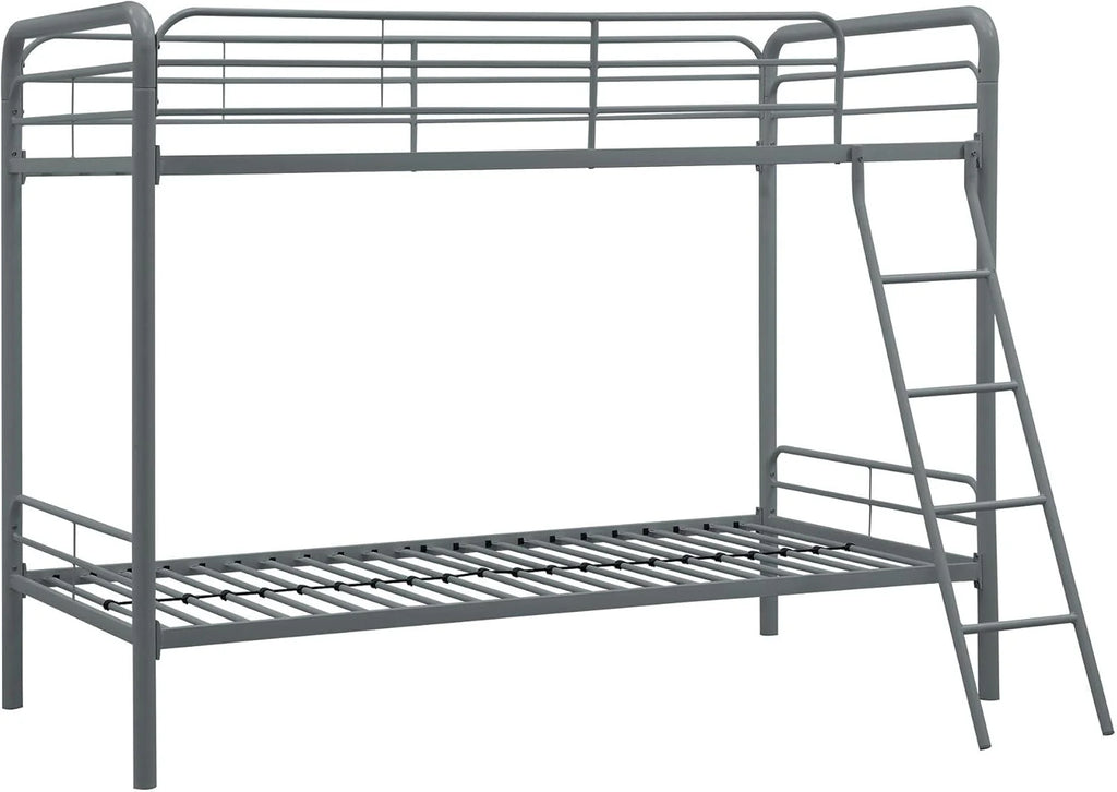 DHP Dusty Twin Over Full Metal Bunk Bed, Off White1 pcs