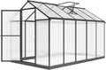 6' x 8' x 6.4' Polycarbonate Greenhouse, Aluminum Walk-in Green House Kit Garden, Plants Grow with Rain Gutter and Roof Vent1 pcs