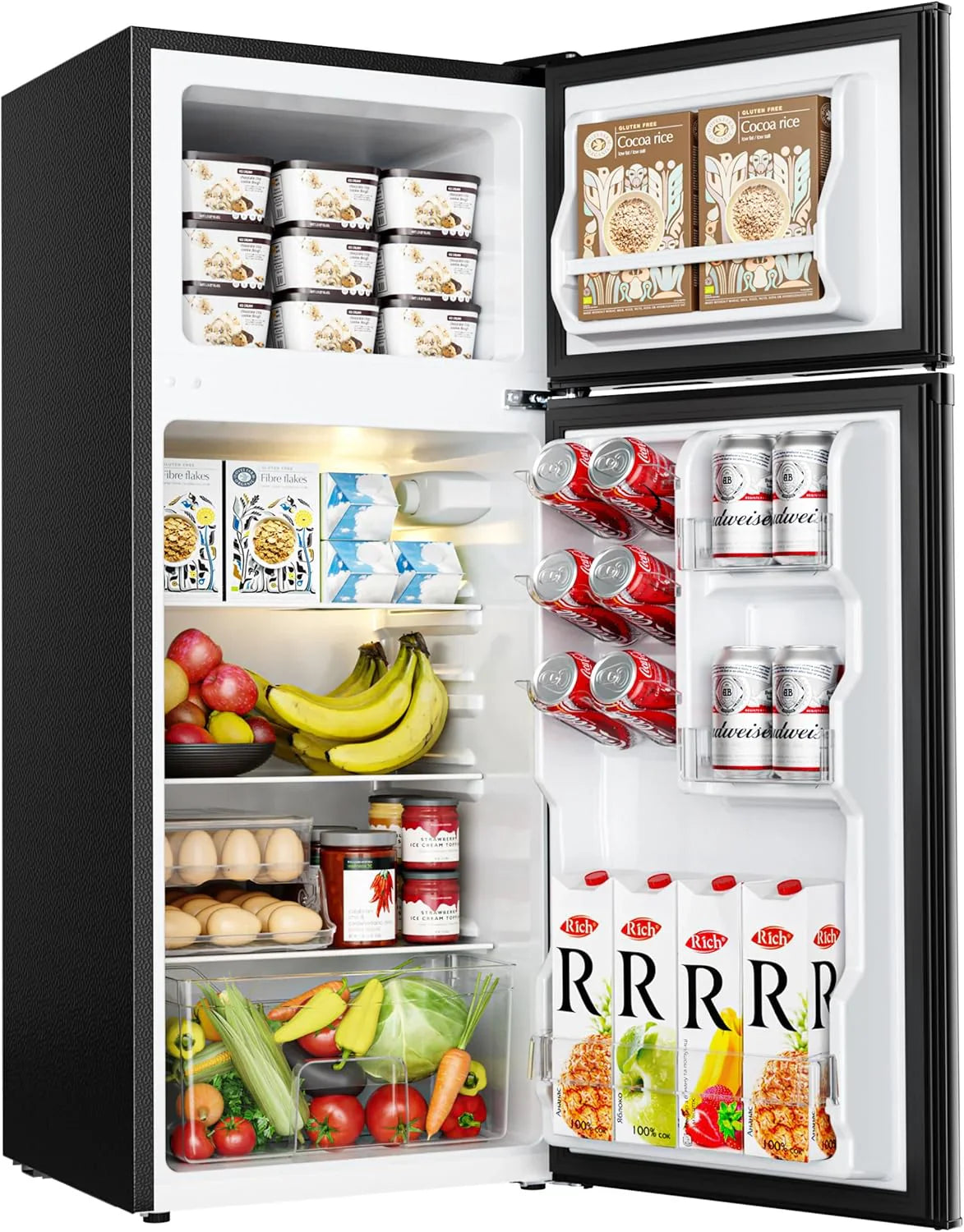 3.2 Cu.Ft Mini Fridge with Freezer 锟斤拷 2-Door Compact Refrigerator for Bedroom, Dorm, Office or Apartment, Silver3.2 Cu.Ft Mini Fridge with Freezer 锟斤拷 2-Door Compact Refrigerator for Bedroom, Dorm, Office or Apartment, Silver