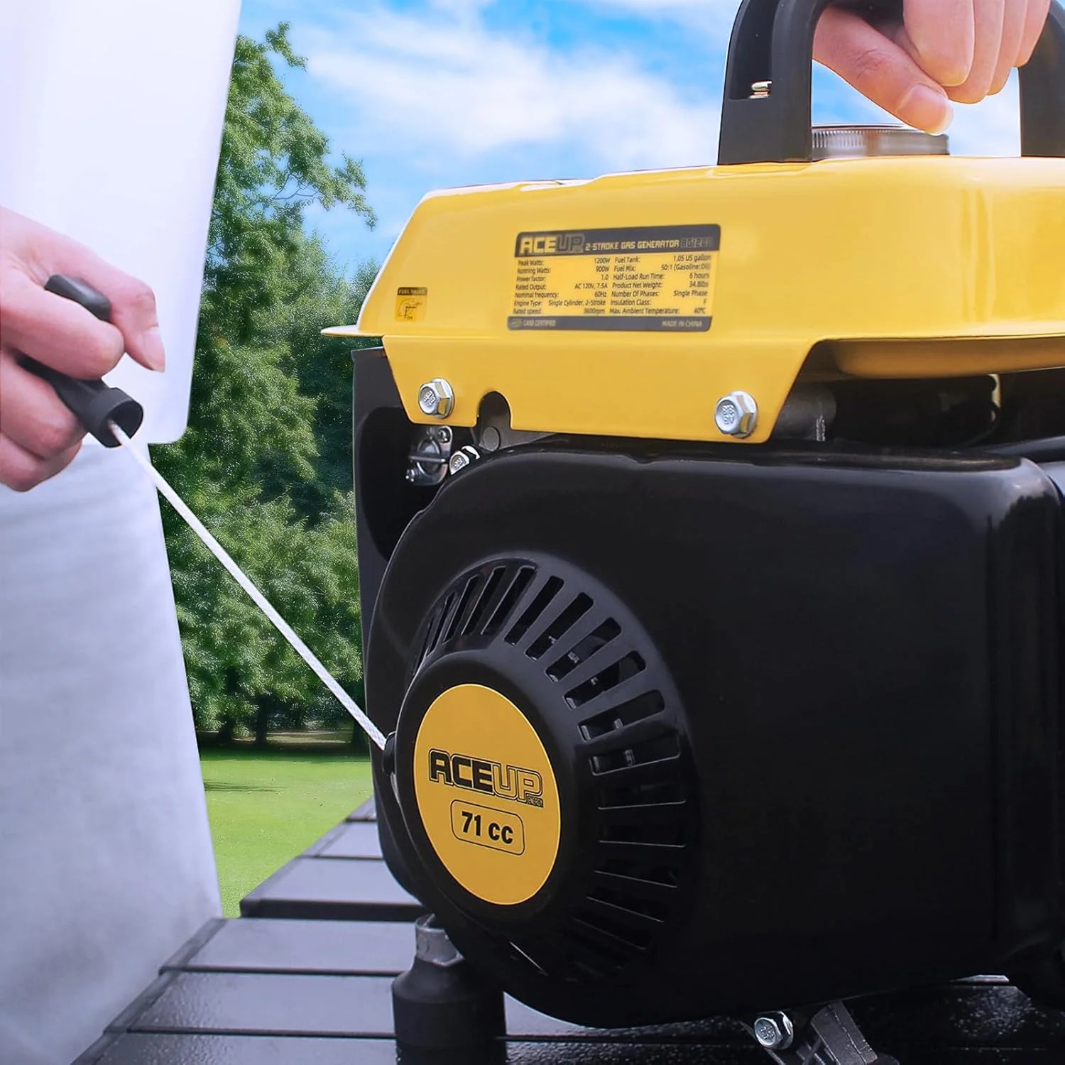 1200-watt energy gas generator, portable generator, suitable for camping, ultra-light design1 pcs