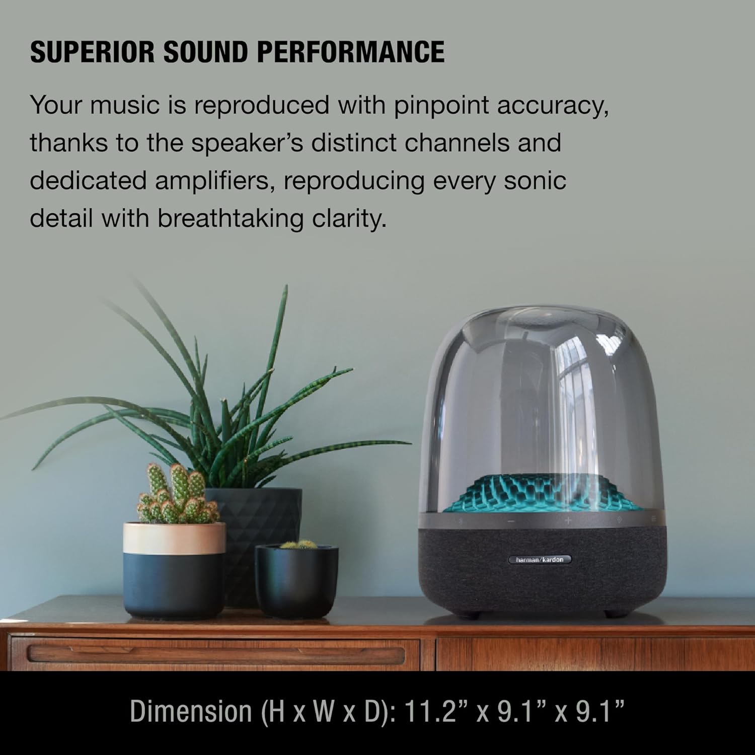 Bluetooth Home Speaker – Superior Sound Quality – 5 Diamond Effect Light Themes – Made from Recycled Materials
