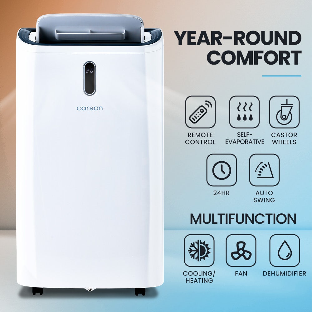 CARSON 4.7kW Portable Air Conditioner and Heater, with Dehumidifier Mode & Fan Cooler