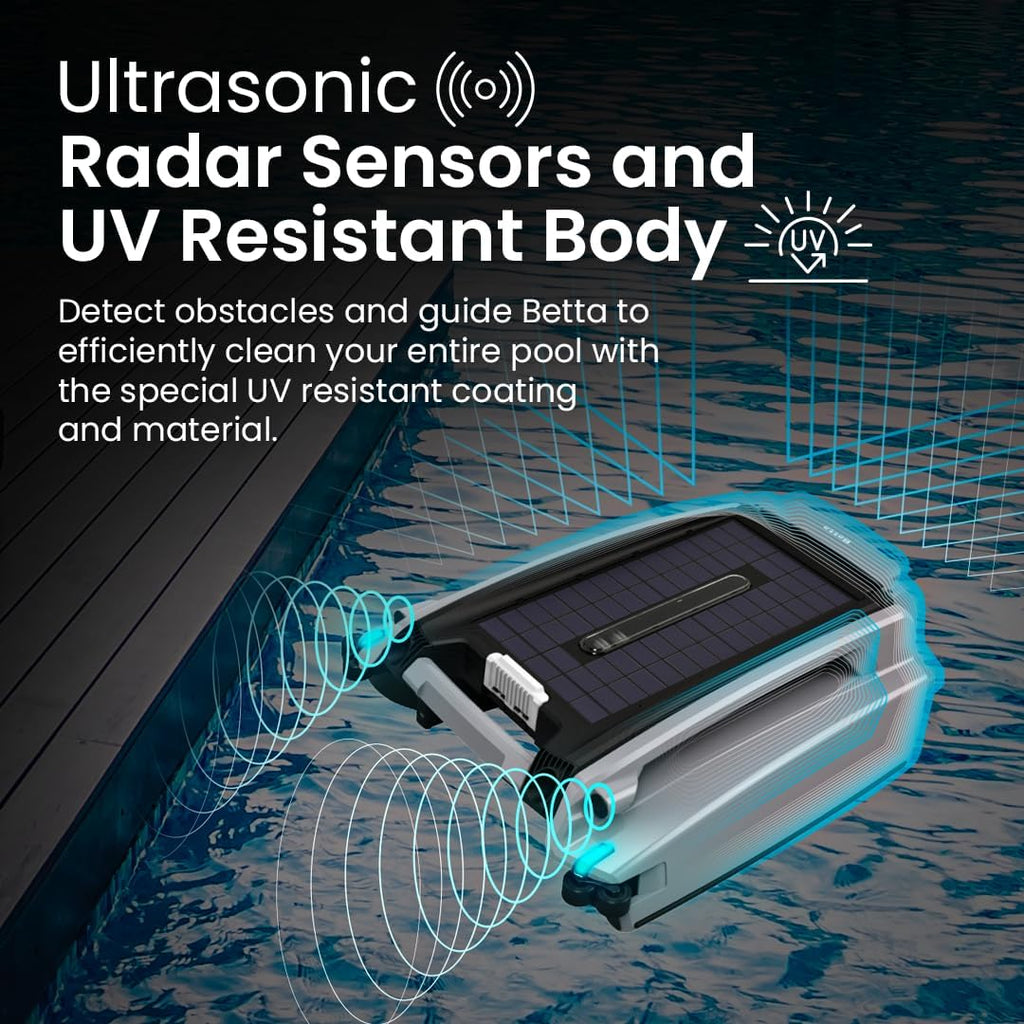 Solar-Powered Robotic Pool Skimmer with 24/7 Continuous Cleaning Power, Dual Charging Options, Twin Salt Chlorine Tolerant Motors, and Shallow Water Safeguard1 pcs