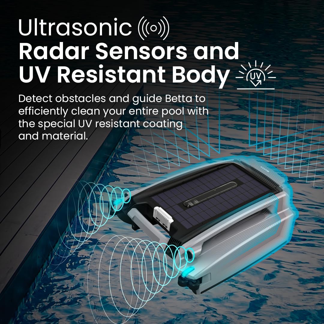 Solar-Powered Robotic Pool Skimmer with 24/7 Continuous Cleaning Power, Dual Charging Options, Twin Salt Chlorine Tolerant Motors, and Shallow Water Safeguard1 pcs