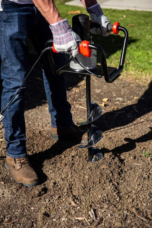 1500W industrial trenching machine enclosure features a soil excavation power head, including a 6-inch digging auger bit kit1 pcs