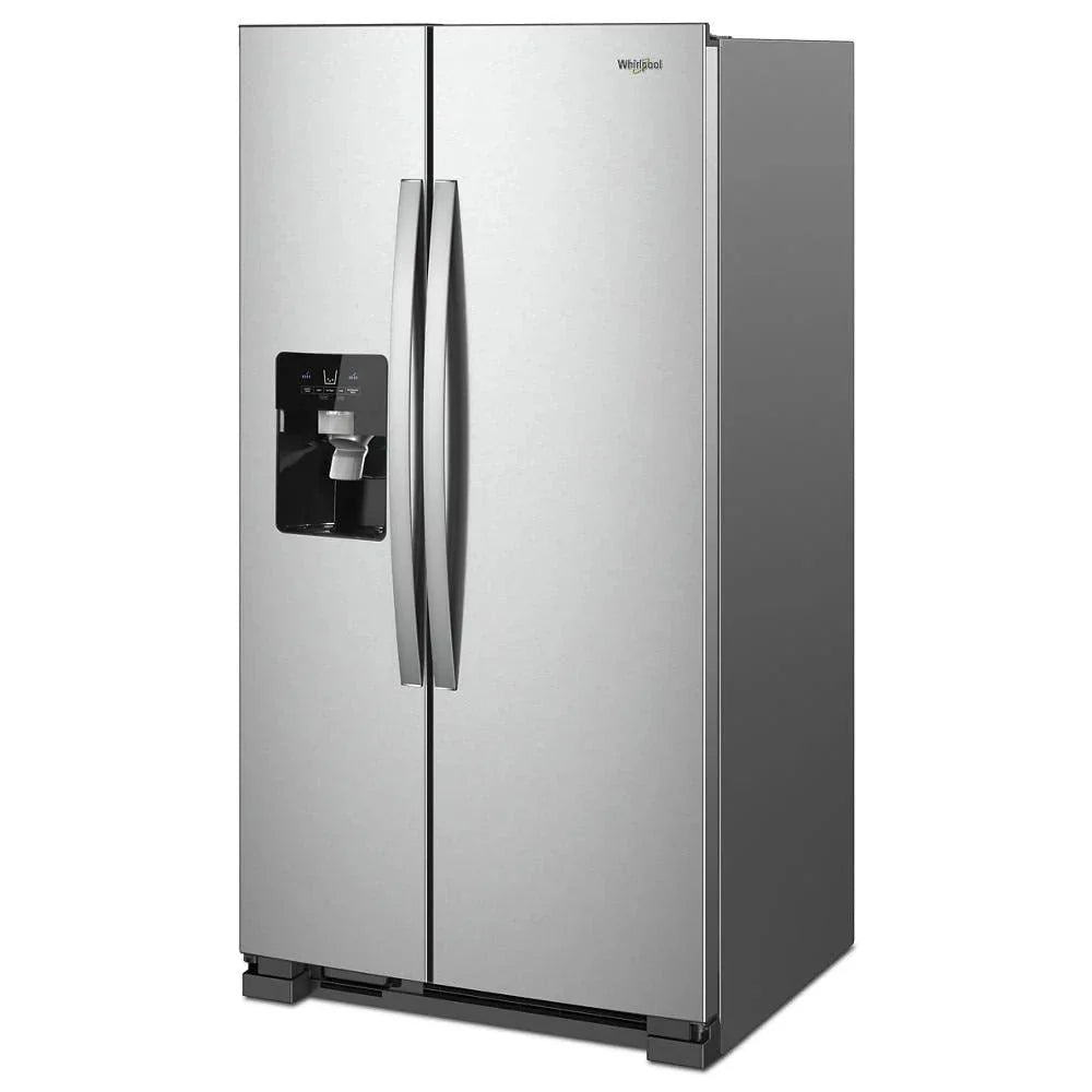 36-inch wide side-by-side refrigerator – 24 cubic feet stainless steel