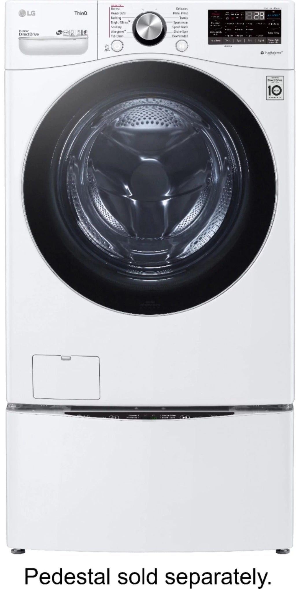 LG �C 5.0 Cu. Ft. High-Efficiency Stackable Smart Front Load Washer with Steam and Built-In Intelligence �C White