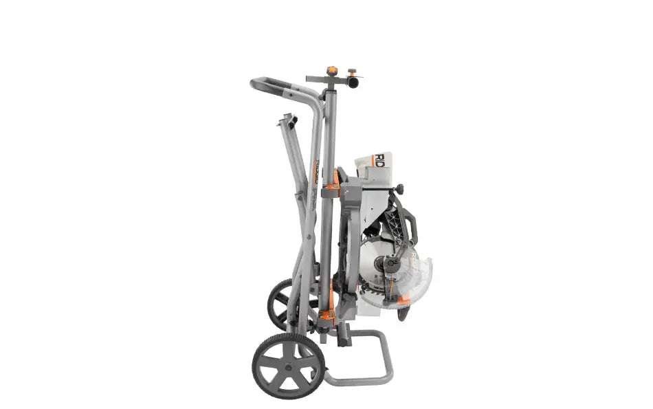 Universal Mobile Miter Saw Stand with Mounting Braces