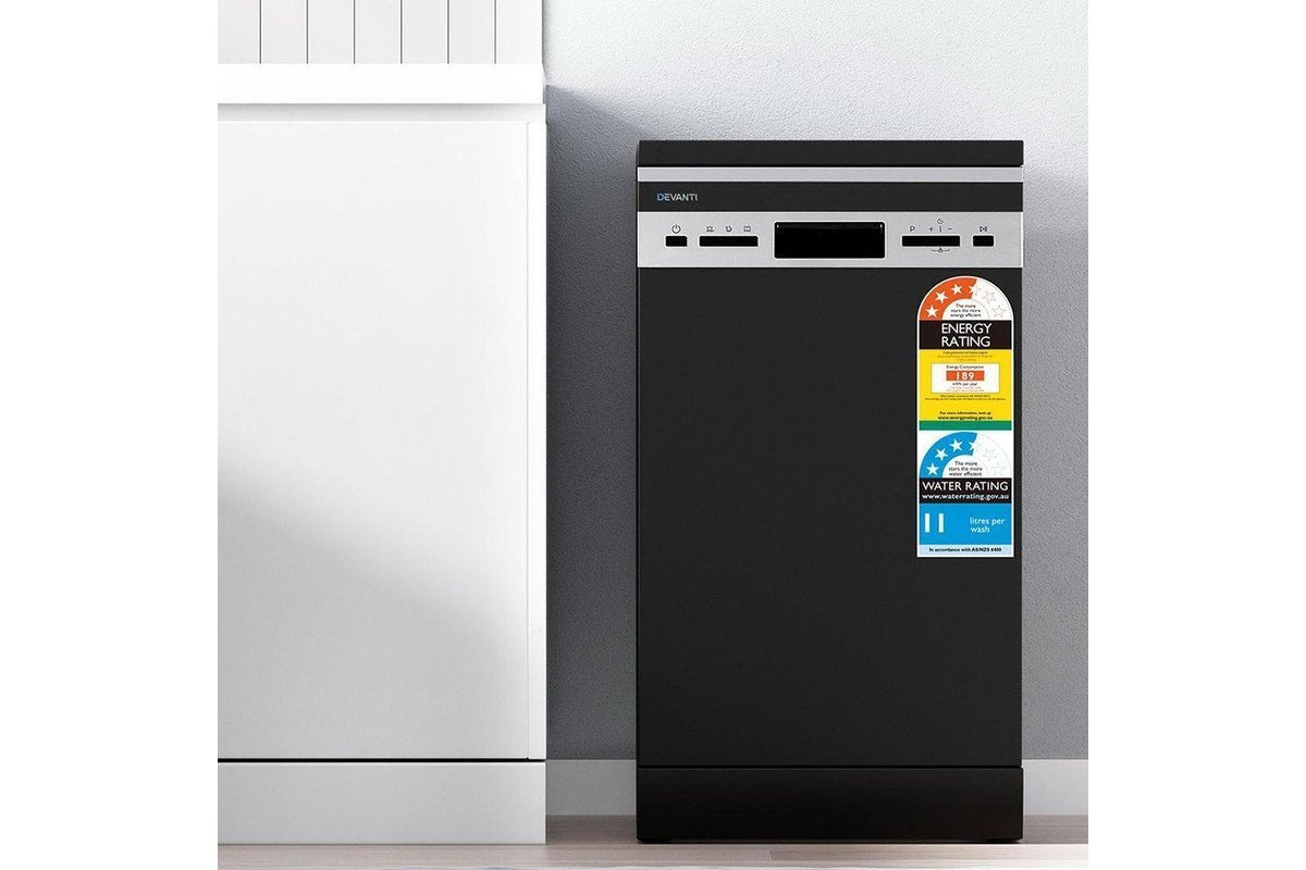 Devanti 10 Place Settings Freestanding Dishwasher Silver