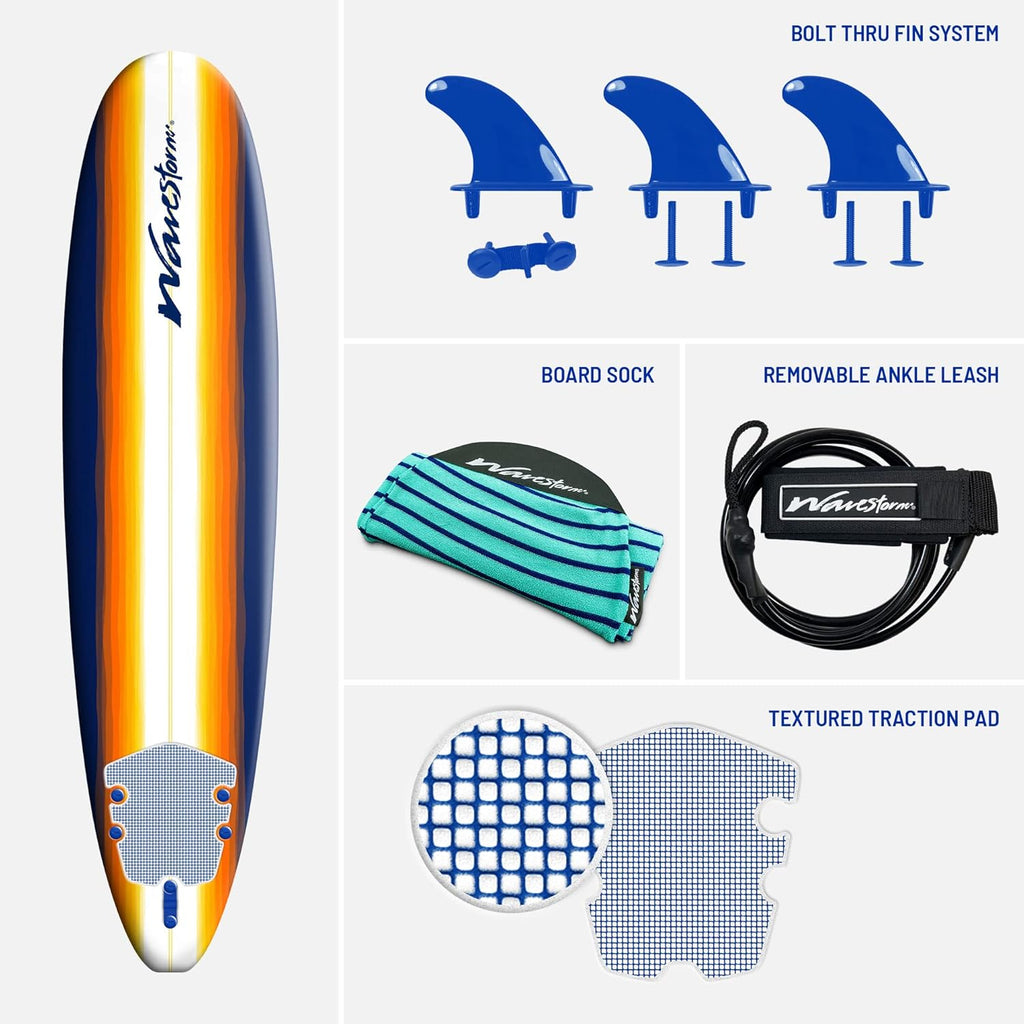 Classic Soft Top Foam 8ft Surfboard
