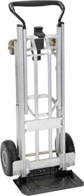 4-in-1 folding hand truck with puncture-proof wheels