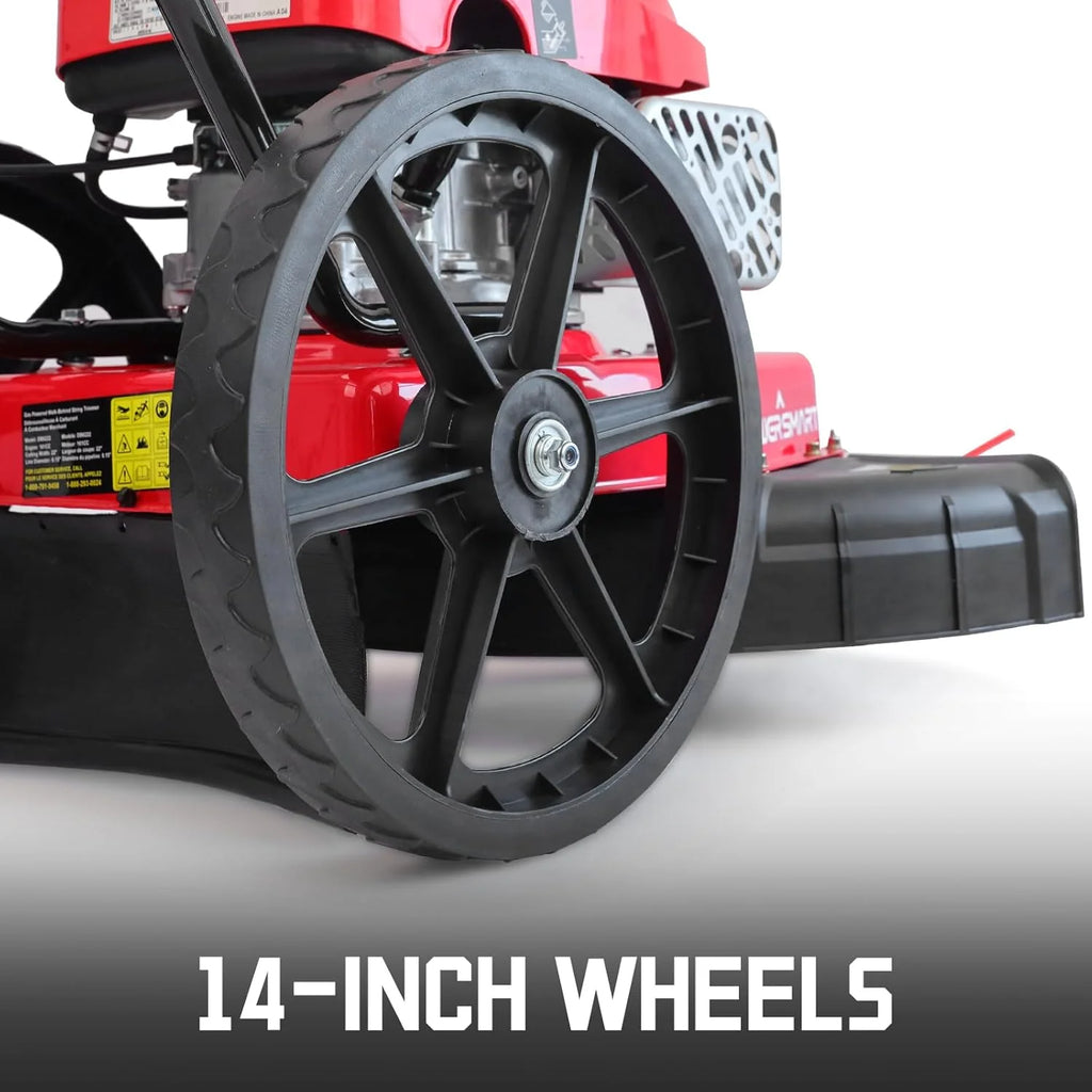 Walk Behind String Trimmer Mower, 22-Inch 161cc 4-Stroke Engine with High Wheel1 pcs