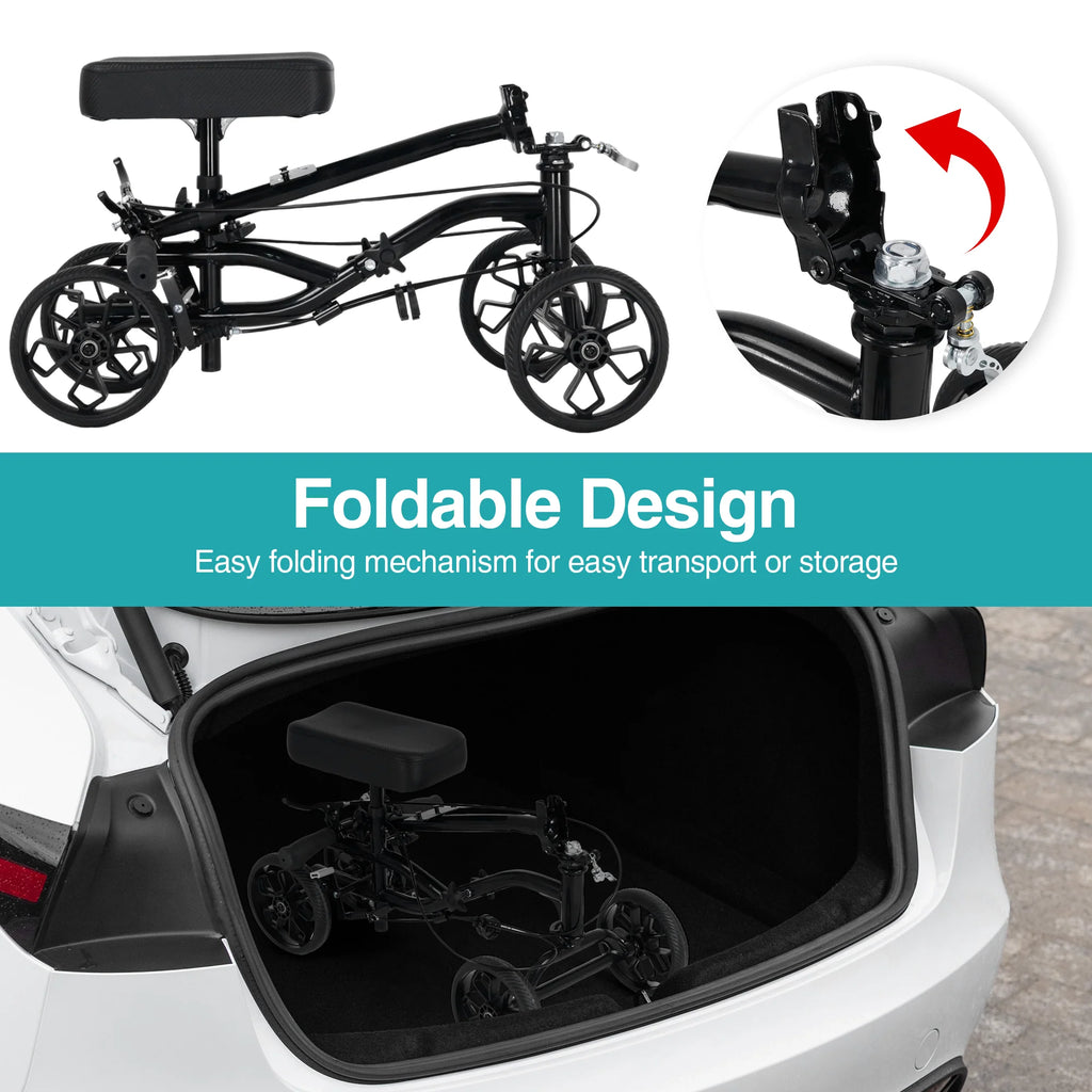 Knee Walker Scooter with 10" Rubber Tires