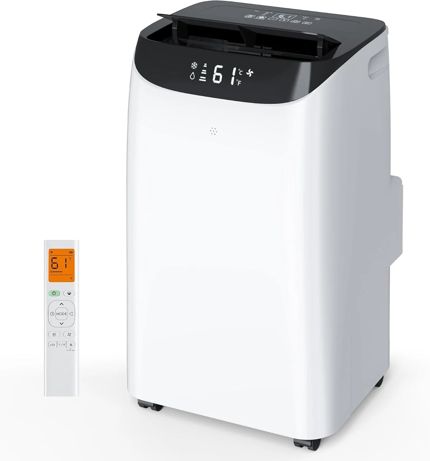 14000 BTU Portable Air Conditioners with Remote Control, 3-in-1 Free Standing Cooling AC Unit with Fan & Dehumidifier, Cools Room up to 700 sq.ft, Smart/Sleep Mode,3 Speed,Auto Swing,24H Timer