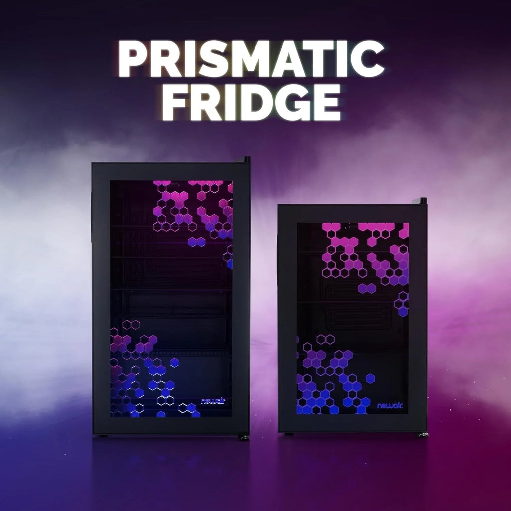 Beverage Refrigerator Cooler | 126 Cans Free Standing with Right Hinge Glass Door | Mini Fridge Beverage Organizer Perfect For Beer, Wine, Soda, And Cooler Drinks