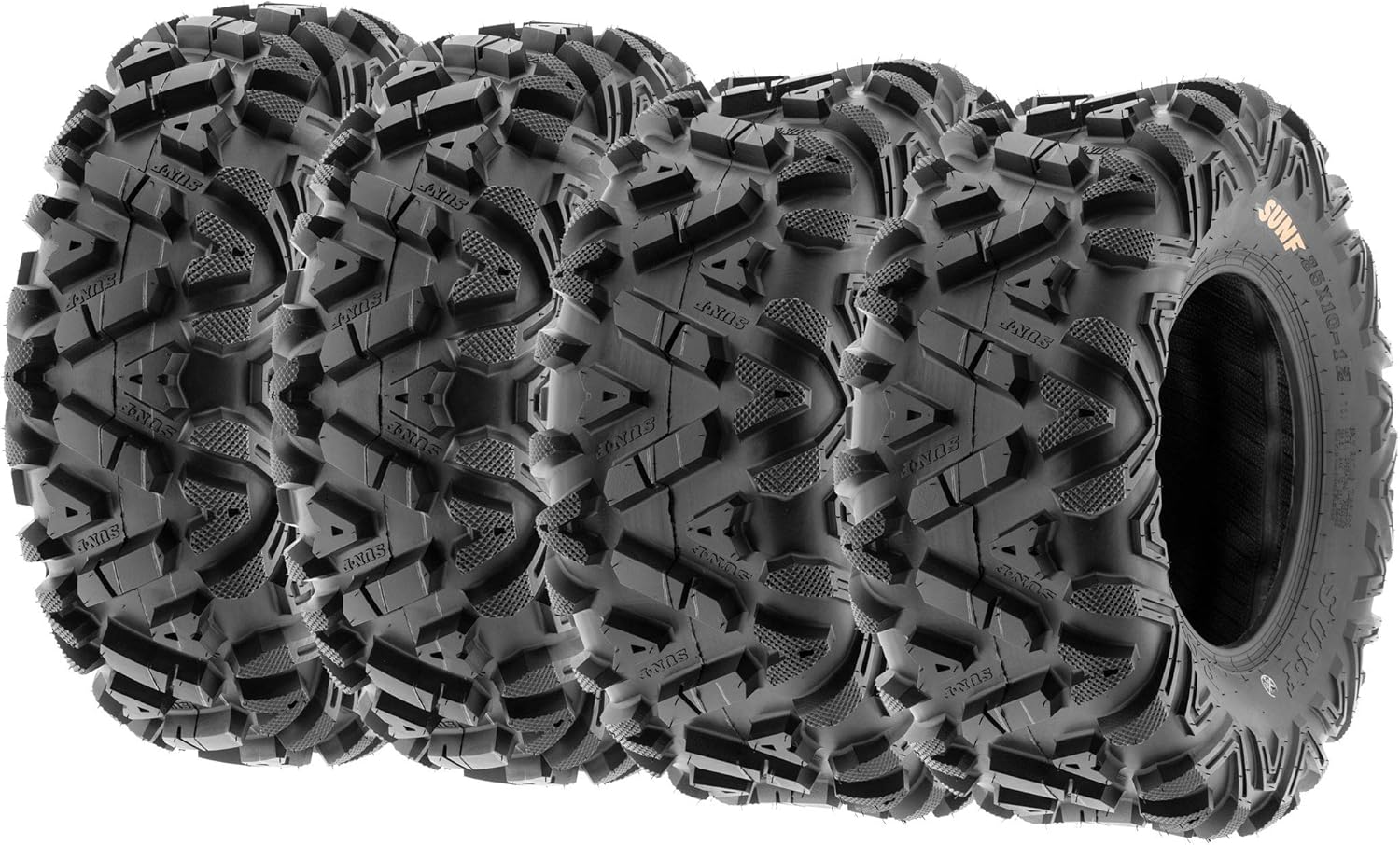 I ATV/UTV all-terrain Tires 25x8-12 Front & 25x10-12 Rear Set of 4 A033 6-PR Tubeless1 pcs