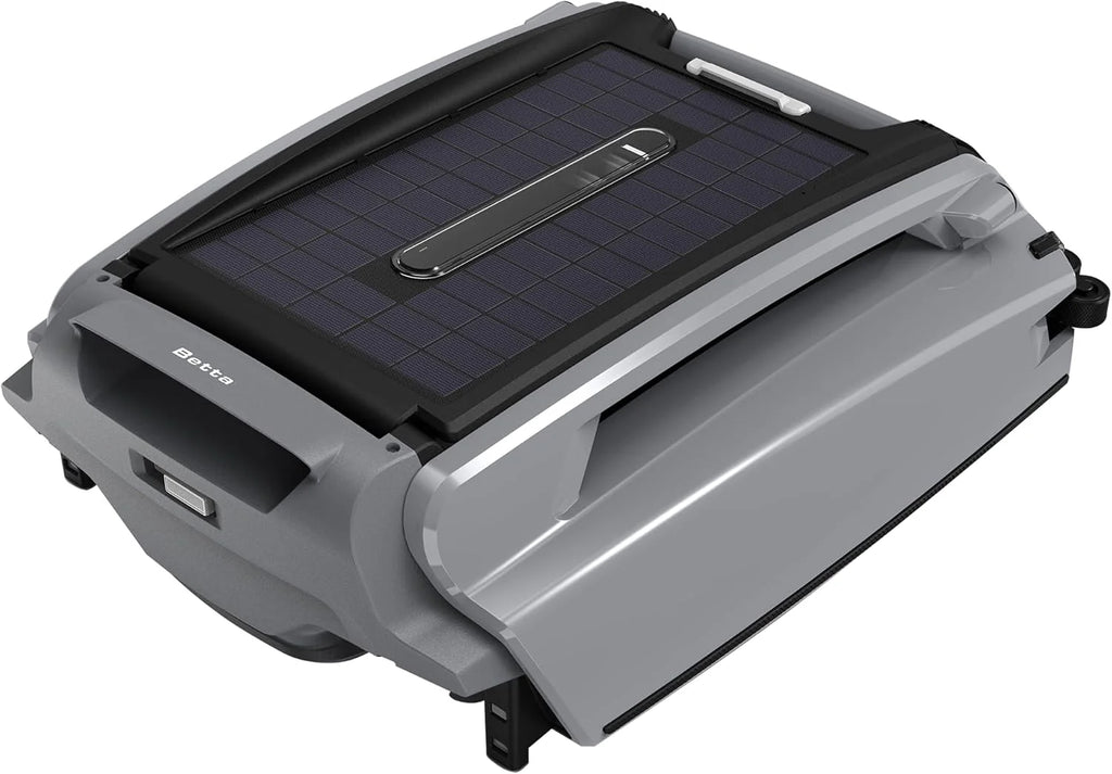 Solar-Powered Robotic Pool Skimmer with 24/7 Continuous Cleaning Power, Dual Charging Options, Twin Salt Chlorine Tolerant Motors, and Shallow Water Safeguard1 pcs