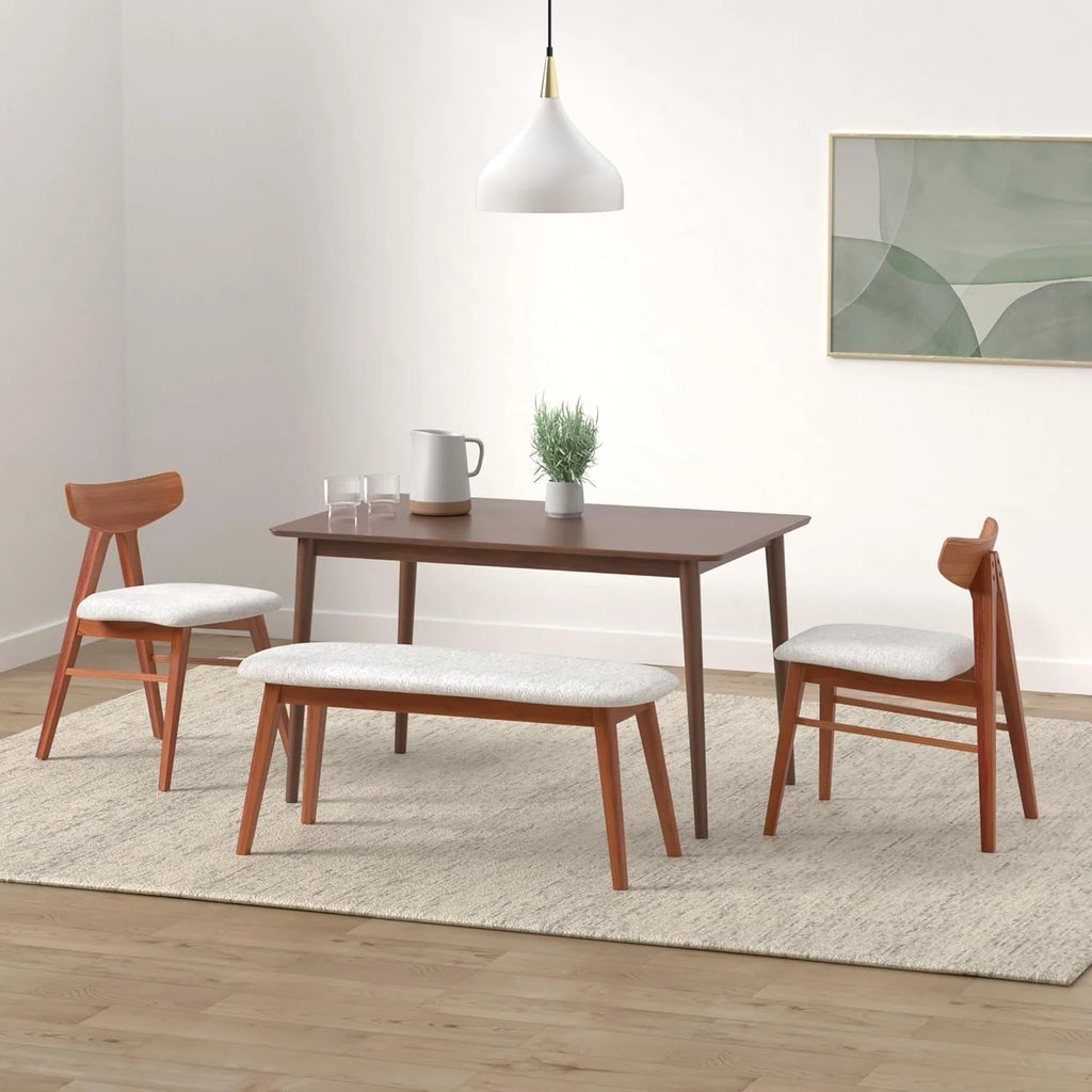 47 Inch Wood Dining Table / Solid Wood Kitchen Table / Easy Assembly, Espresso1 pcs
