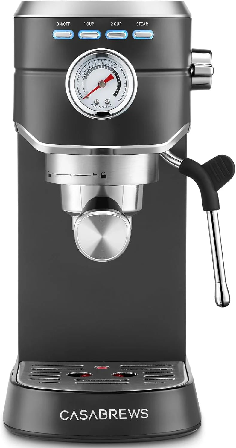 CASABREWS Espresso Machine 20 Bar, Professional Espresso Maker with Milk Frother Steam Wand, Compact Espresso Coffee Machine with 34oz Removable Water Tank for Cappuccino, Latte, Gift for Dad or Mom1 pcs