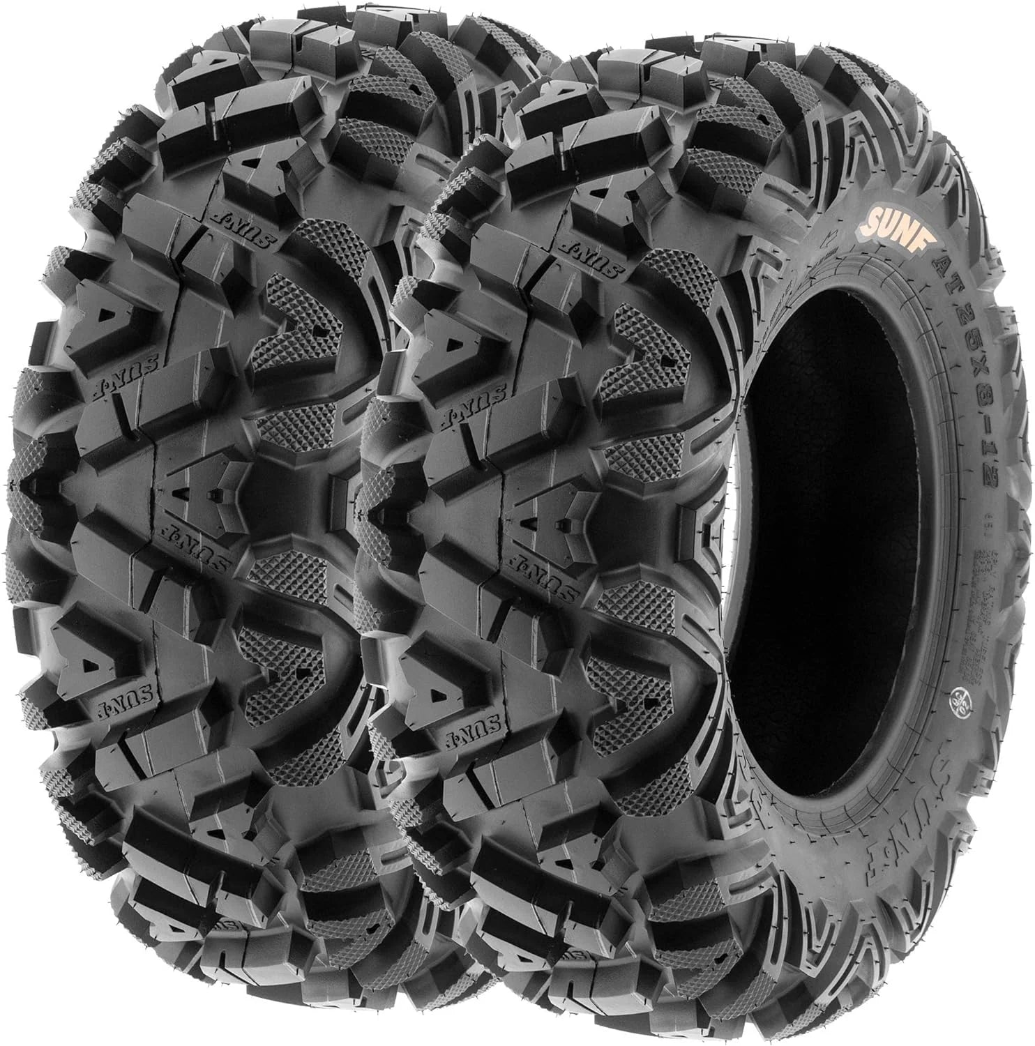 I ATV/UTV all-terrain Tires 25x8-12 Front & 25x10-12 Rear Set of 4 A033 6-PR Tubeless1 pcs