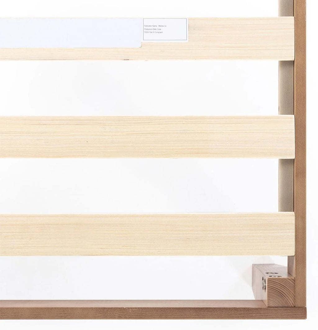 12" Classic Solid Wood Platform Bed Frame w/Wooden Slats (No Box Spring Needed), Natural, Queen Size1 pcs