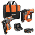 RIDGID 18V Brushless Cordless Nailer Combo Kit with Brad &amp; Finish Nailers, Battery &amp; Charger
